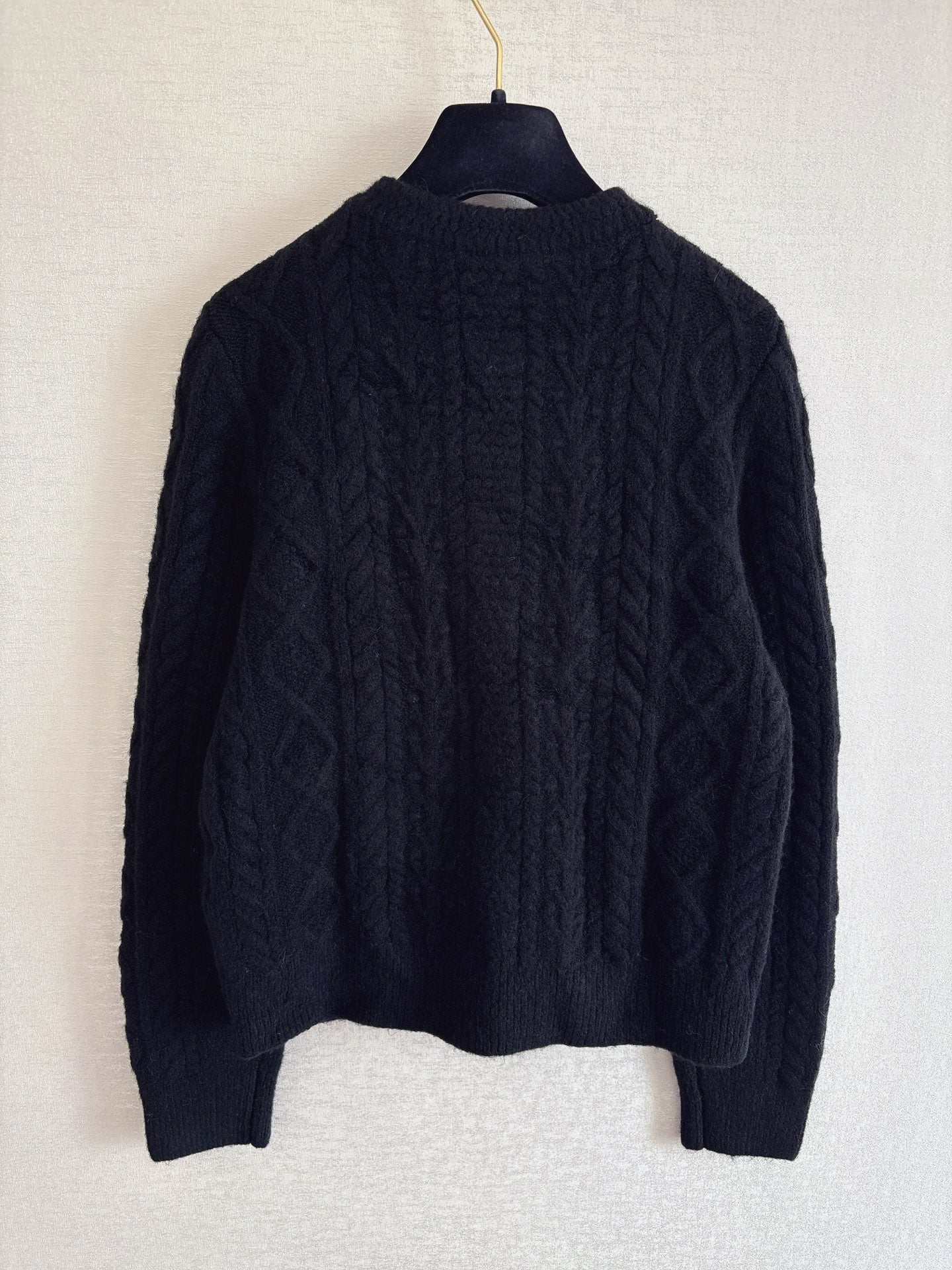 Simple round neck cardigan