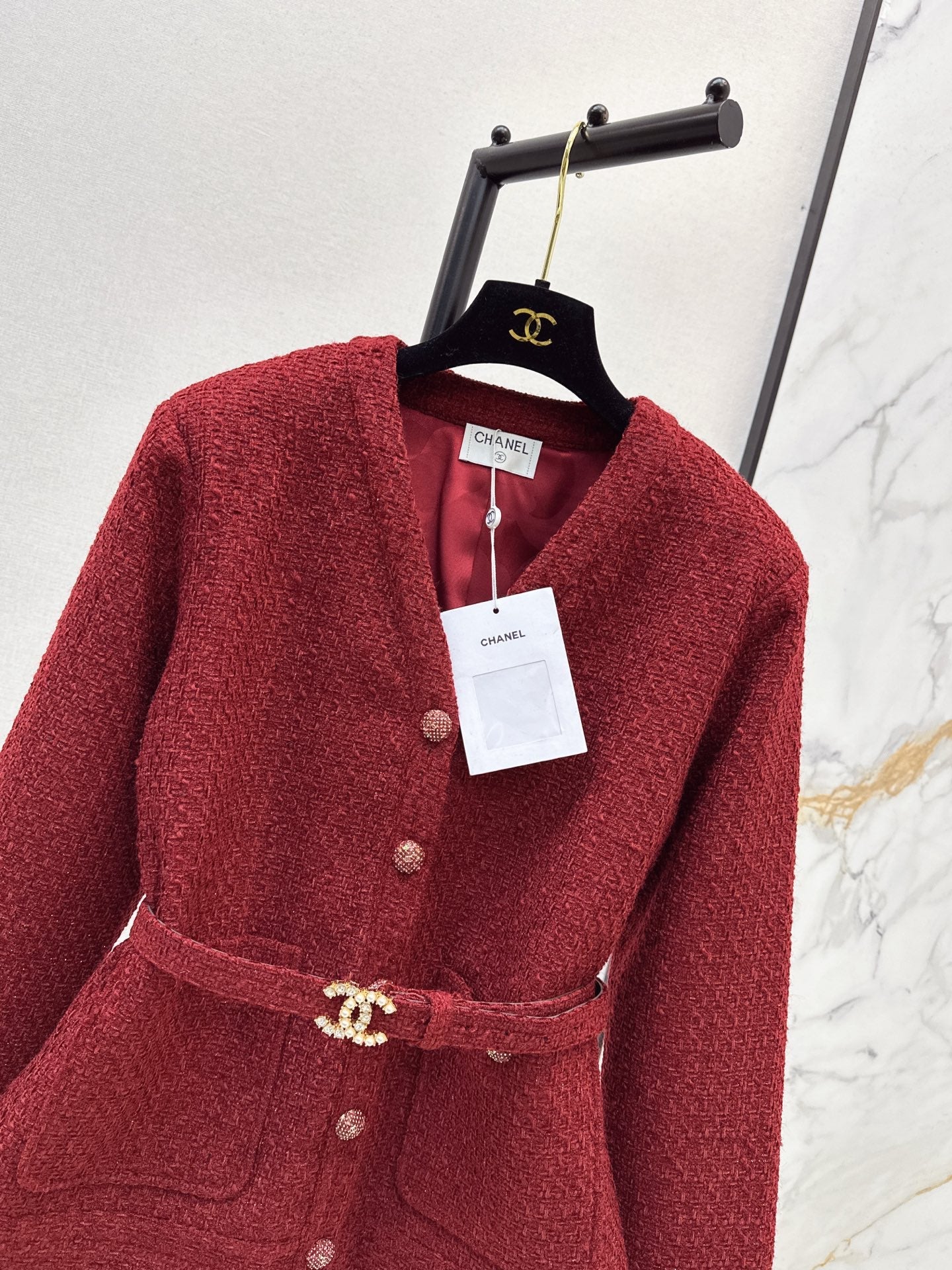 🎄Xmas🎄25FW Waist-cinching woven cardigan