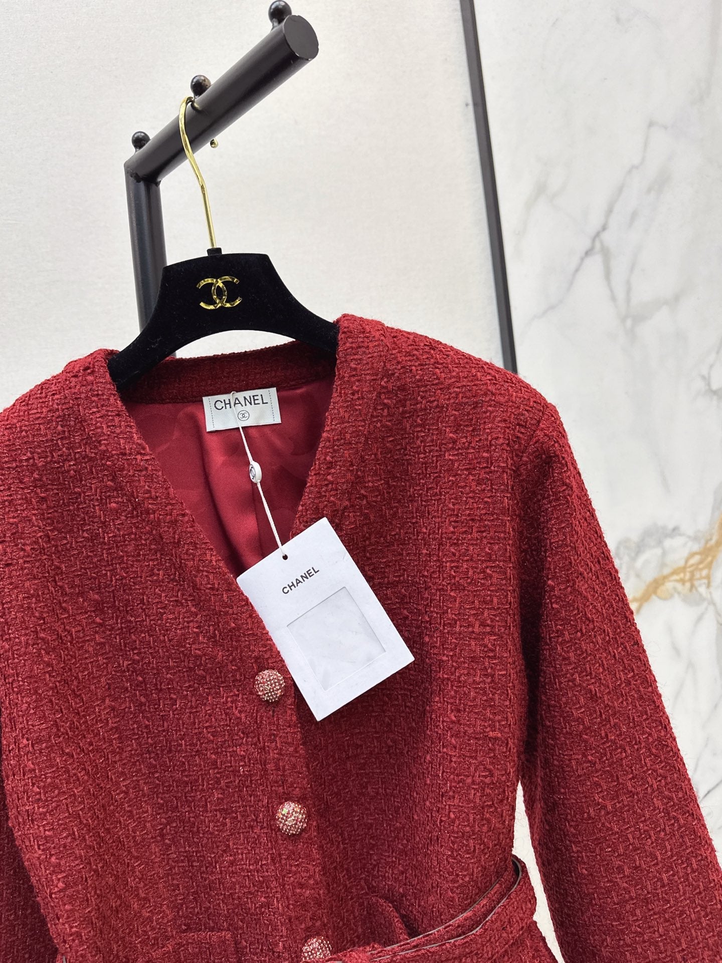 🎄Xmas🎄25FW Waist-cinching woven cardigan