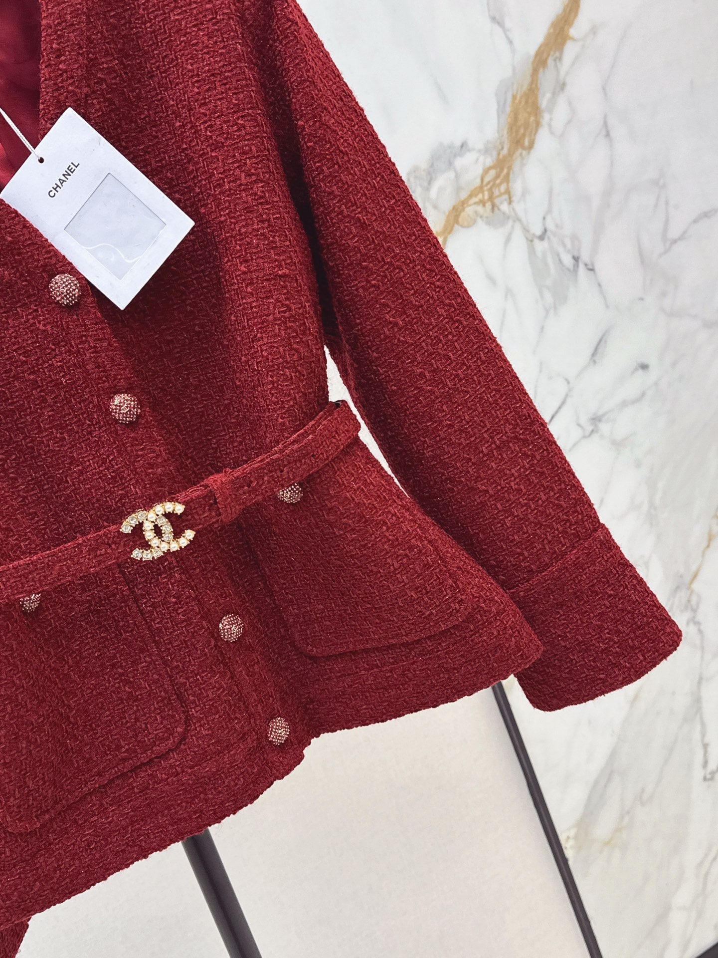 🎄Xmas🎄25FW Waist-cinching woven cardigan