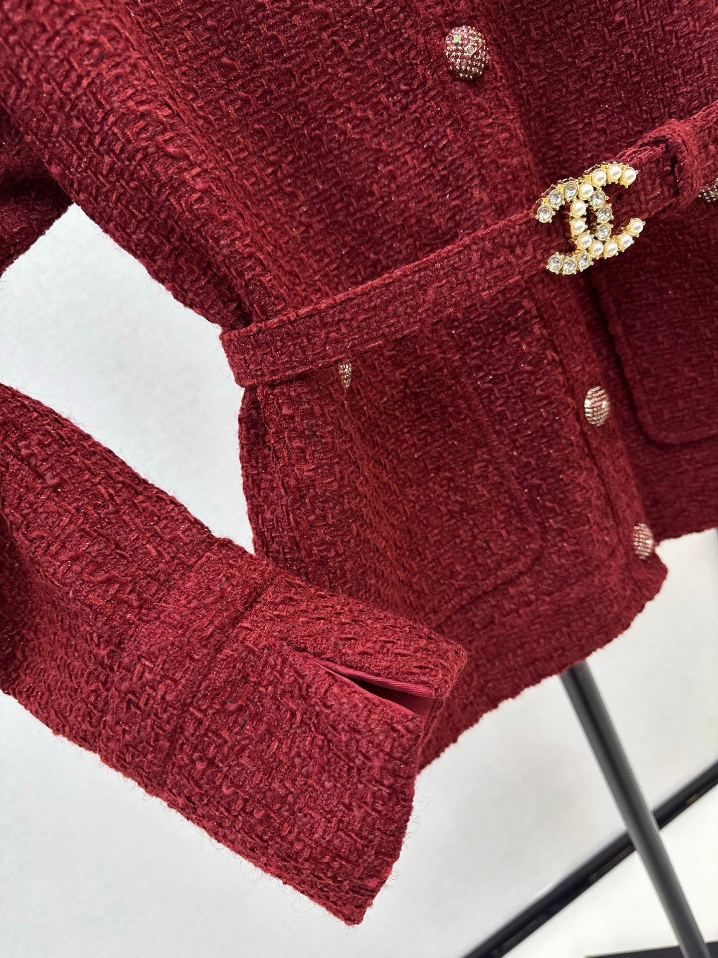 🎄Xmas🎄25FW Waist-cinching woven cardigan