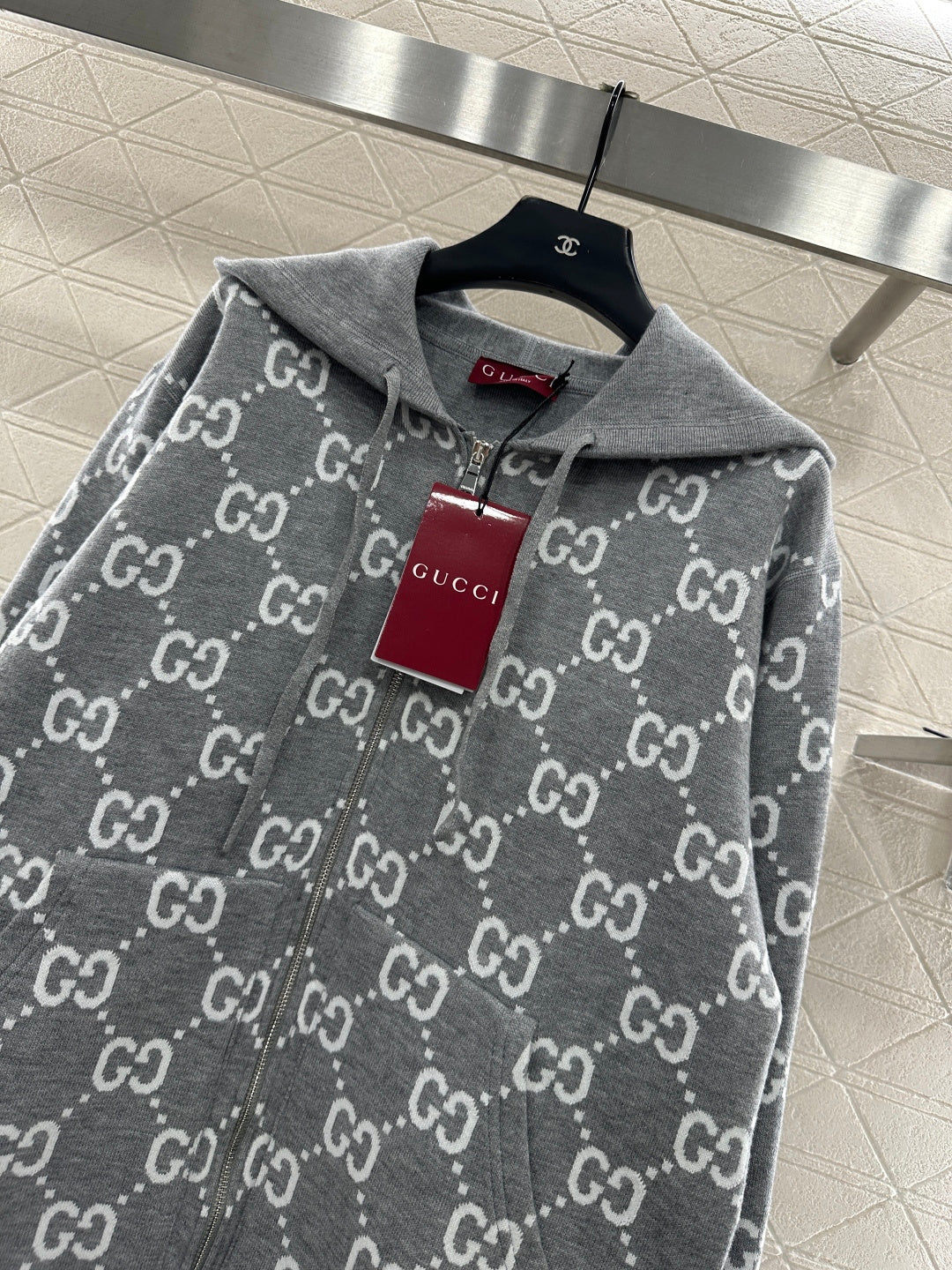 🎄Xmas🎄25FW New Reversible Knit Hooded Jacket