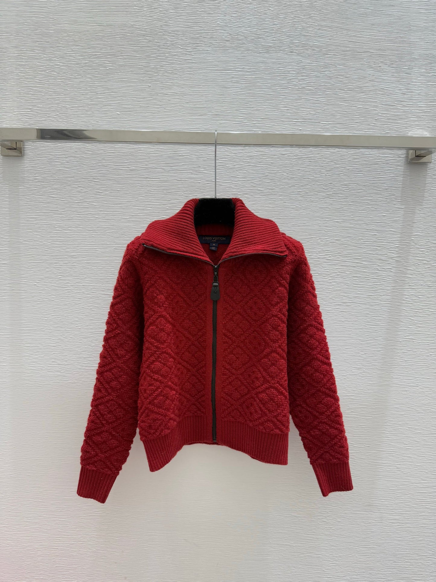 🎄Xmas🎄25FW New Red collared knit long-sleeved cardigan