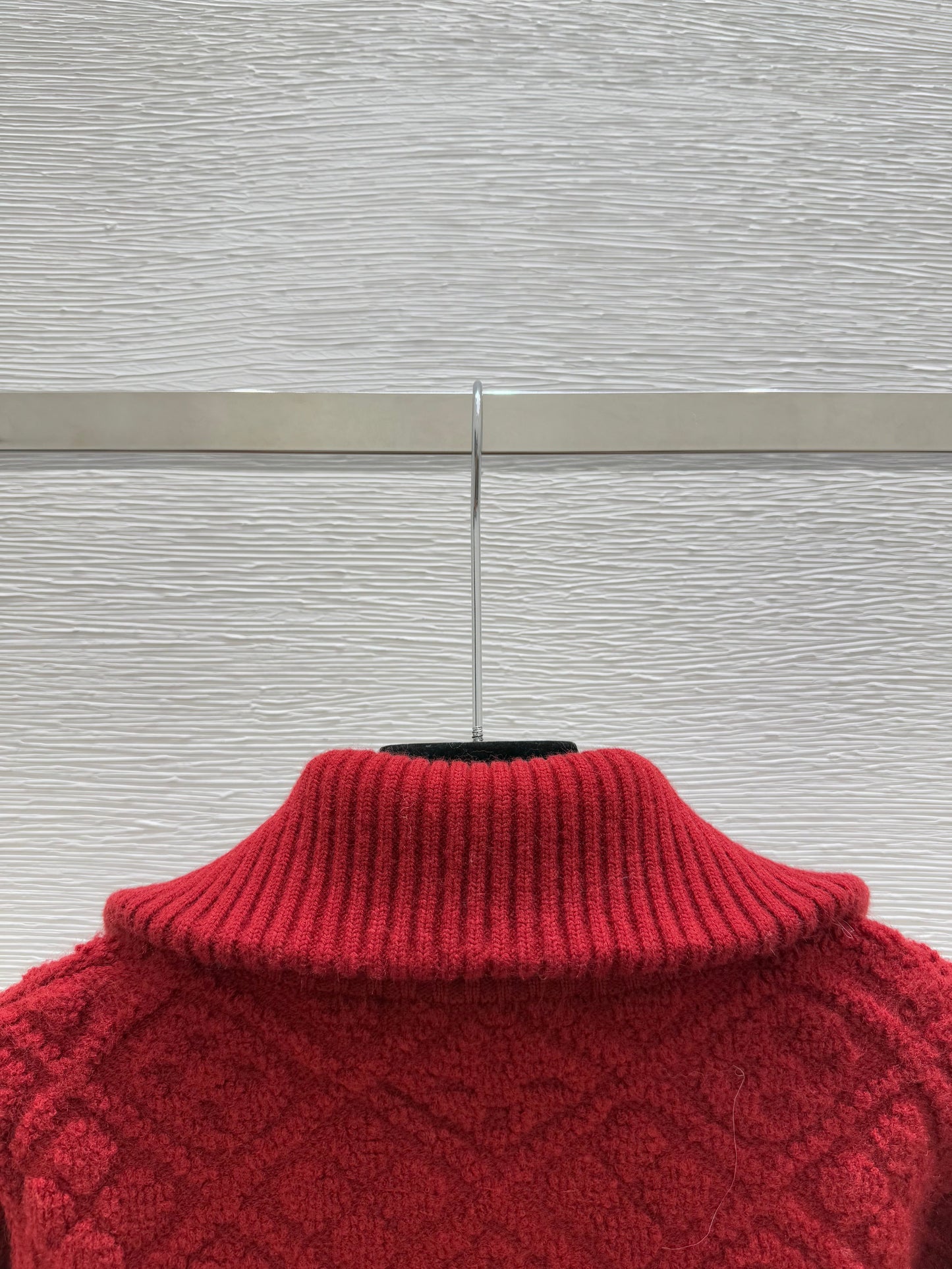 🎄Xmas🎄25FW New Red collared knit long-sleeved cardigan