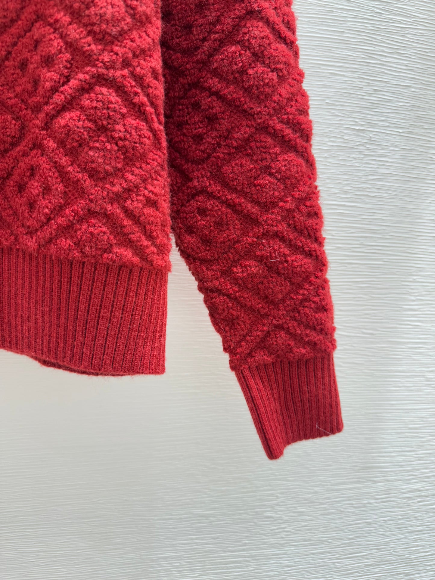 🎄Xmas🎄25FW New Red collared knit long-sleeved cardigan