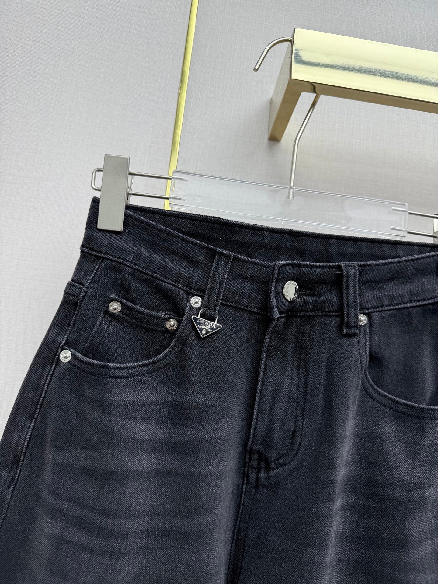 Gradient straight-leg jeans