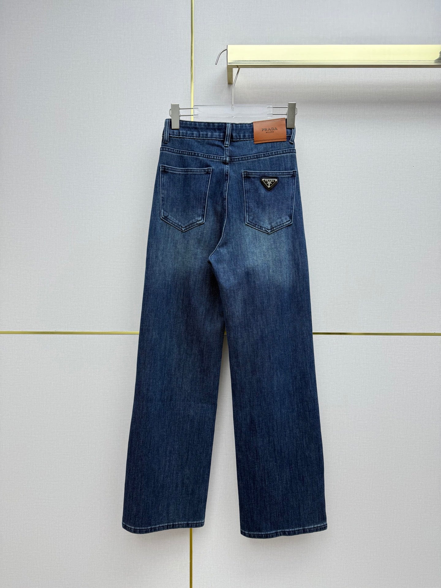 Gradient straight-leg jeans