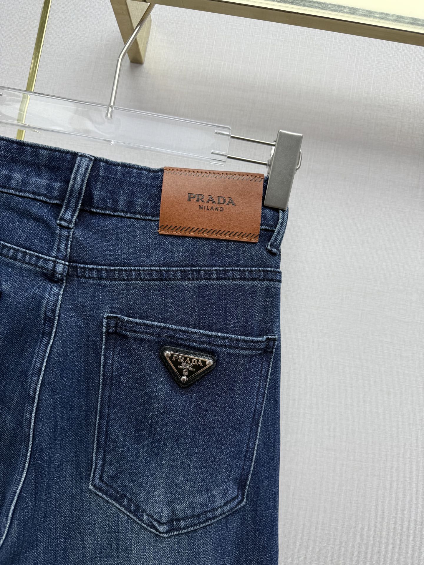 Gradient straight-leg jeans