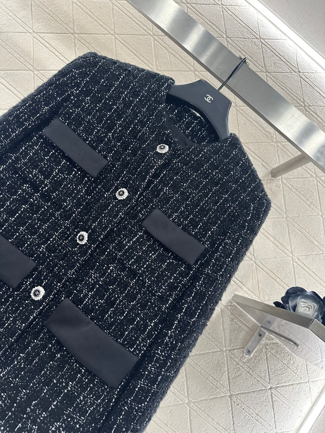 Woven Round Neck Dress Coat