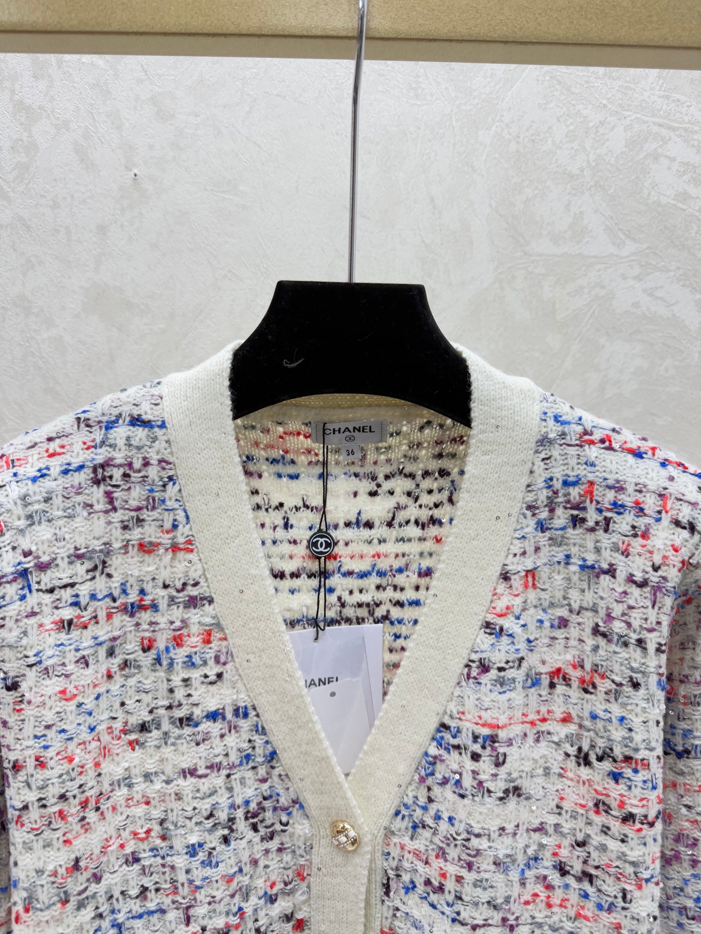 🔥HOT🔥26SS NEW Colorblock V-neck long-sleeved cardigan