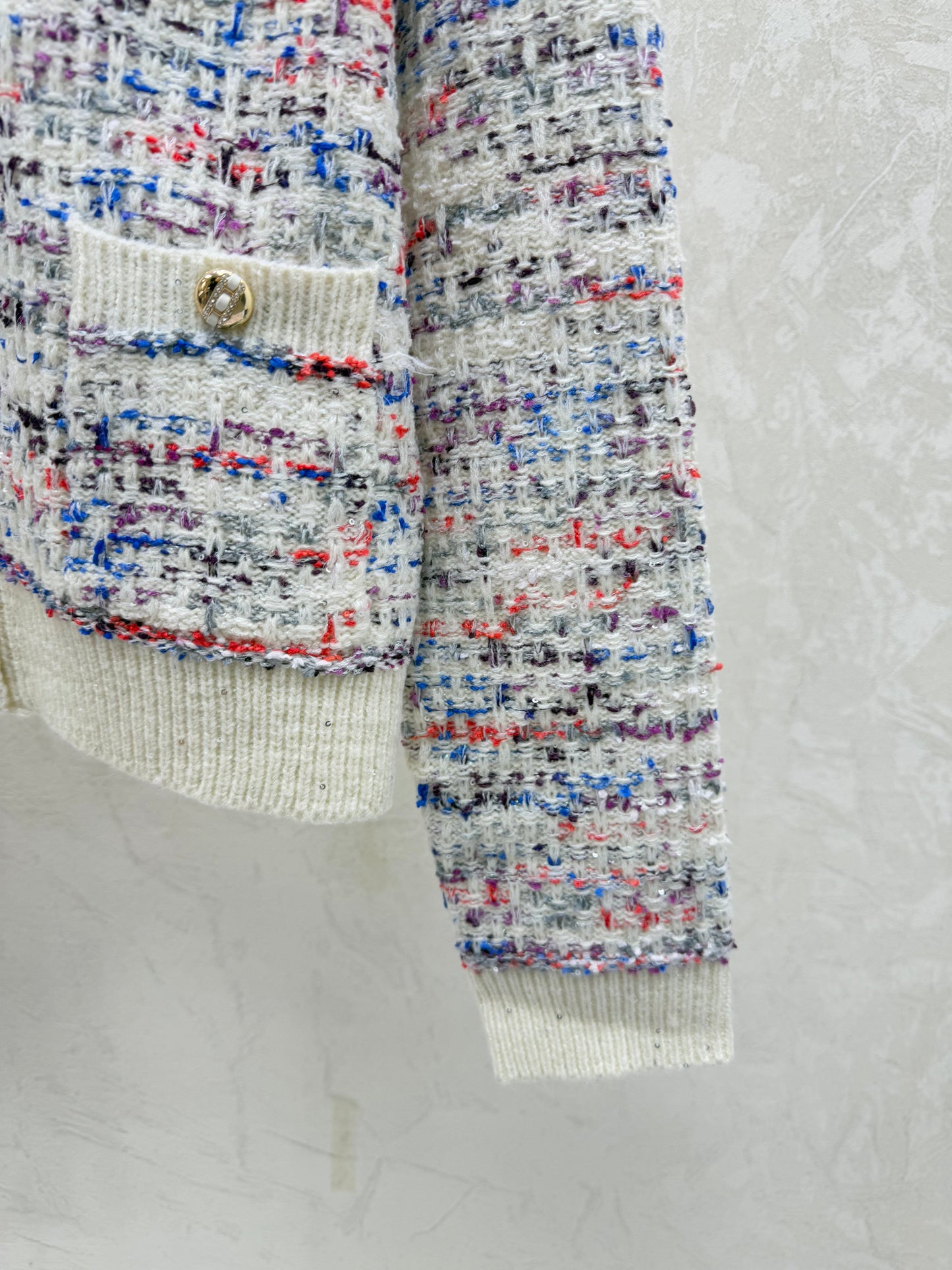 🔥HOT🔥26SS NEW Colorblock V-neck long-sleeved cardigan
