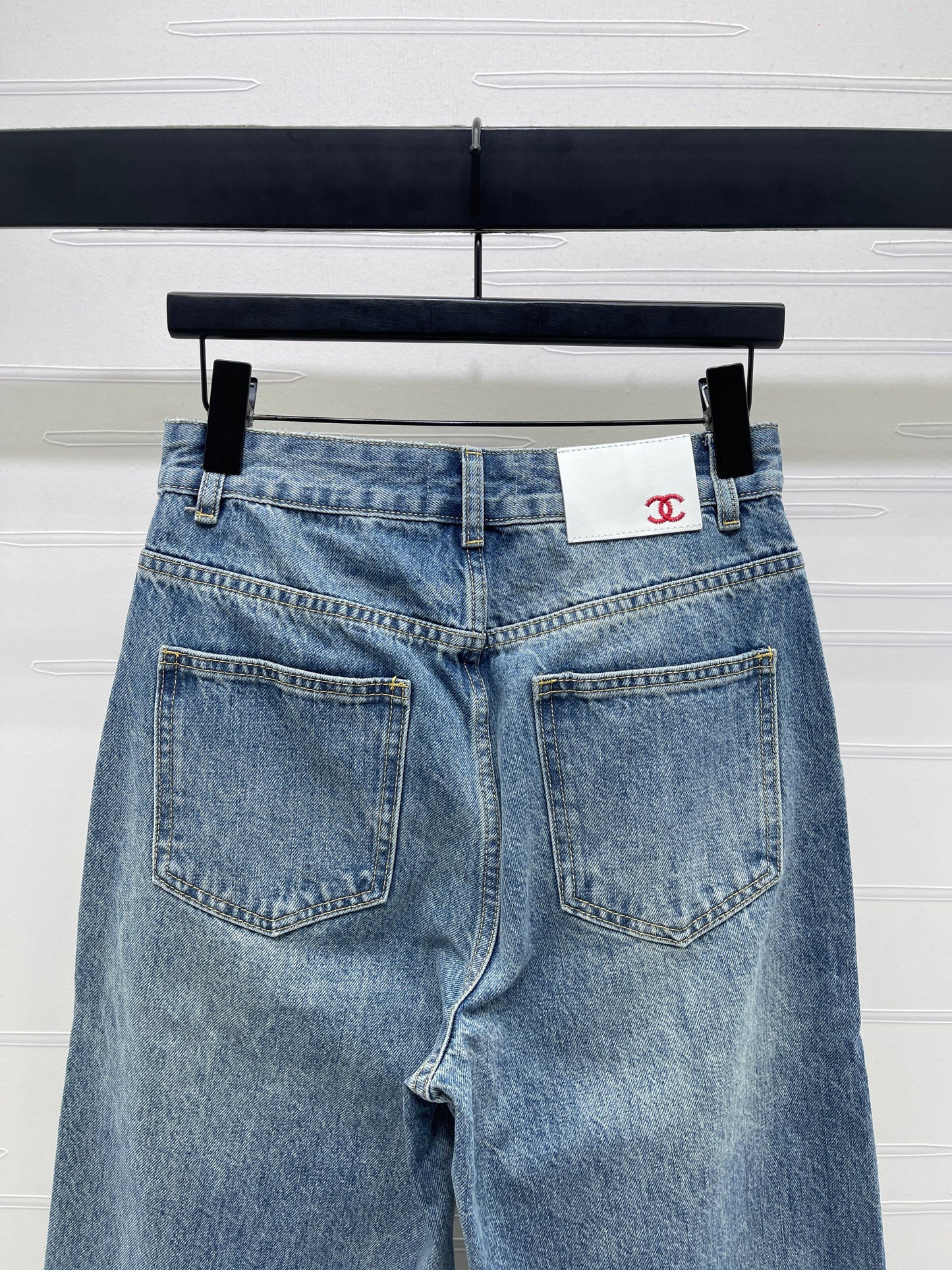 26SS NEW Embroidered pattern wide leg jeans