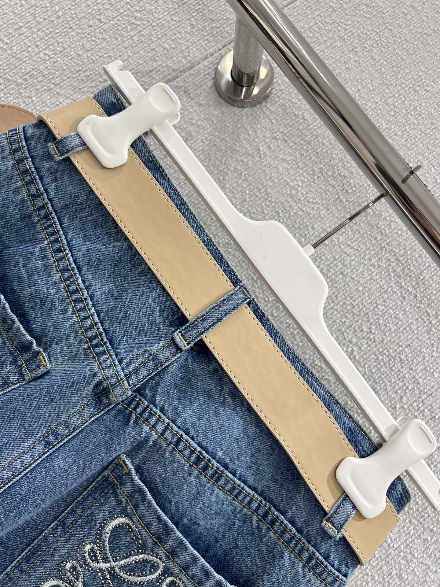 26SS NEW Advanced custom embroidered back pocket denim shorts