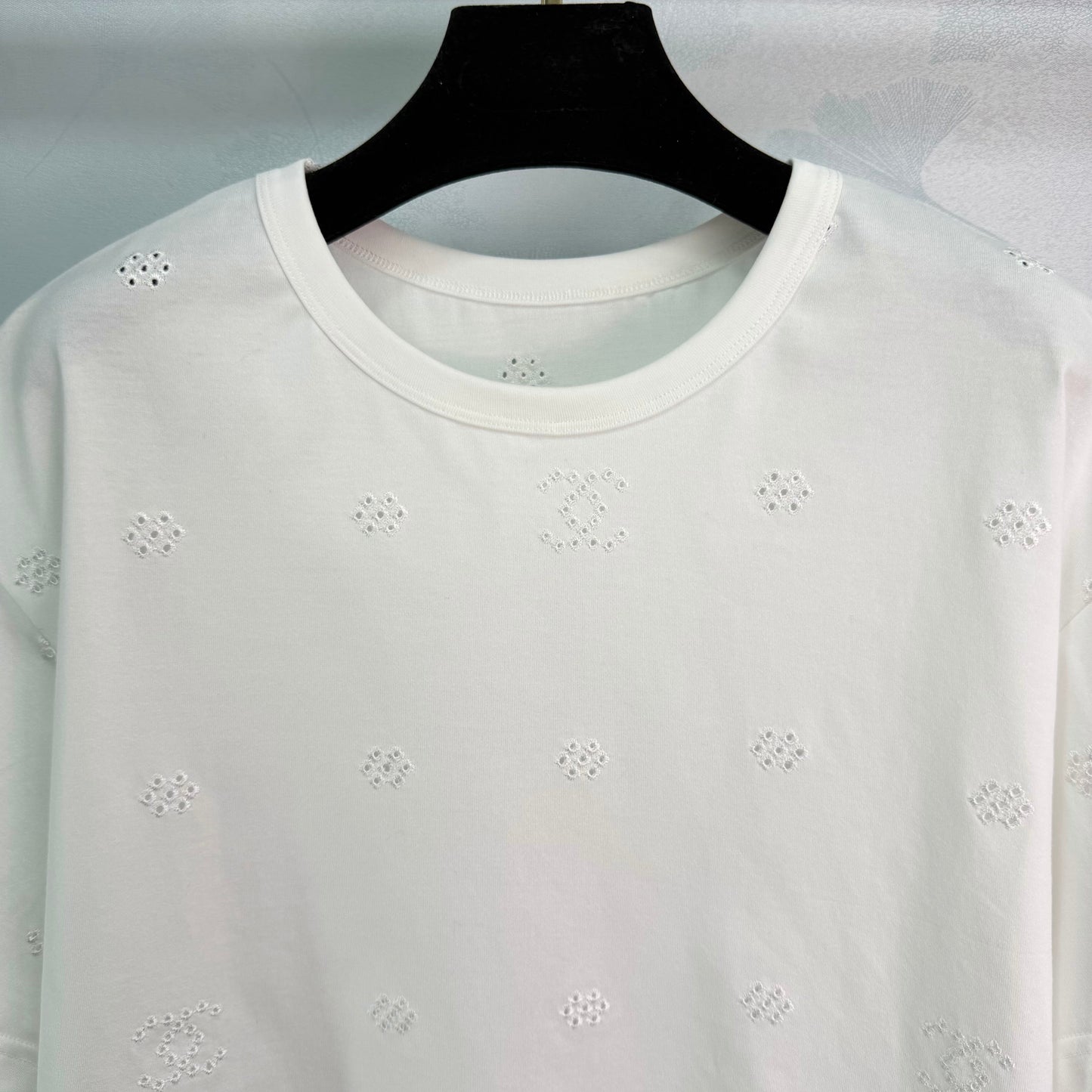 26SS NEW Short hollow embroidered T-shirt