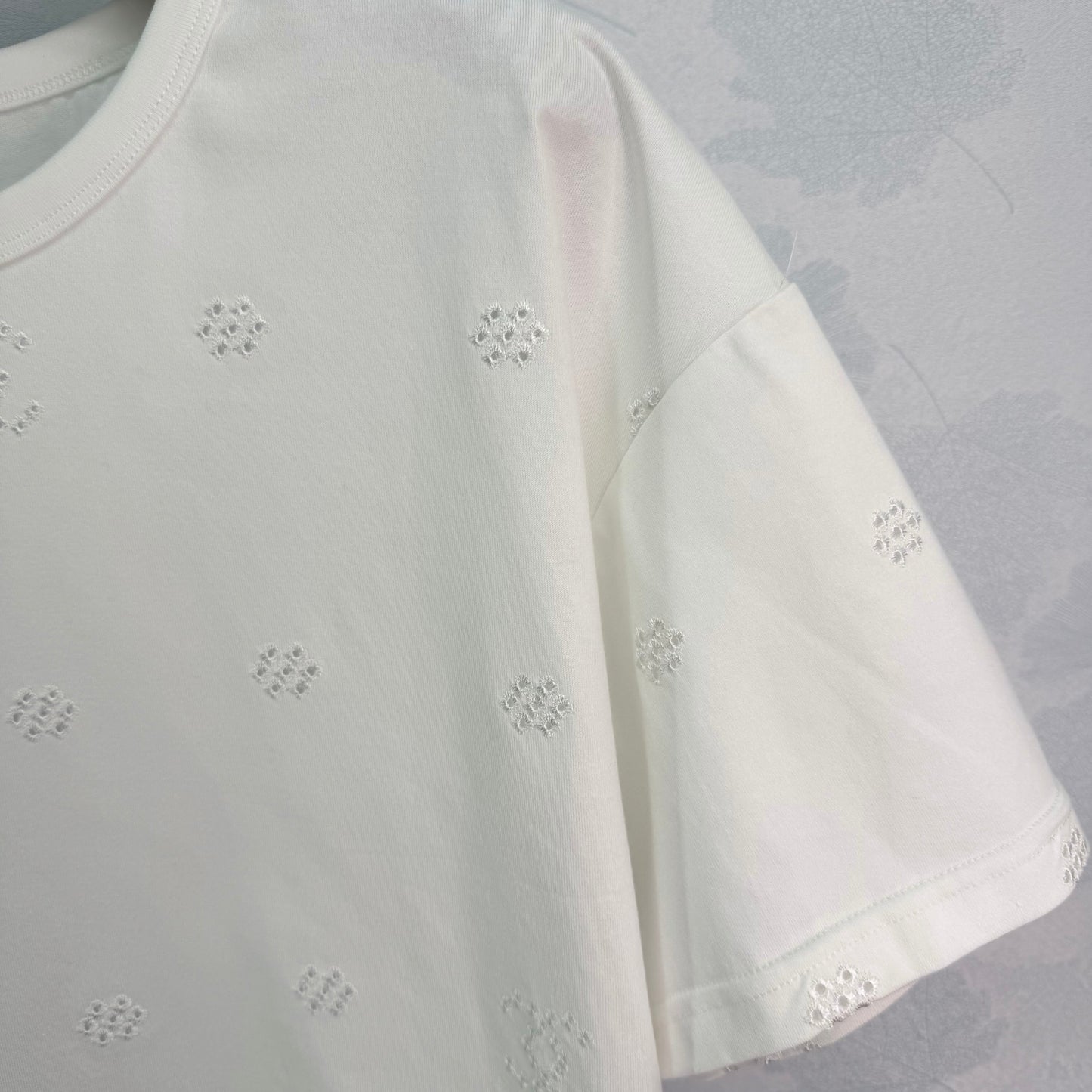 26SS NEW Short hollow embroidered T-shirt