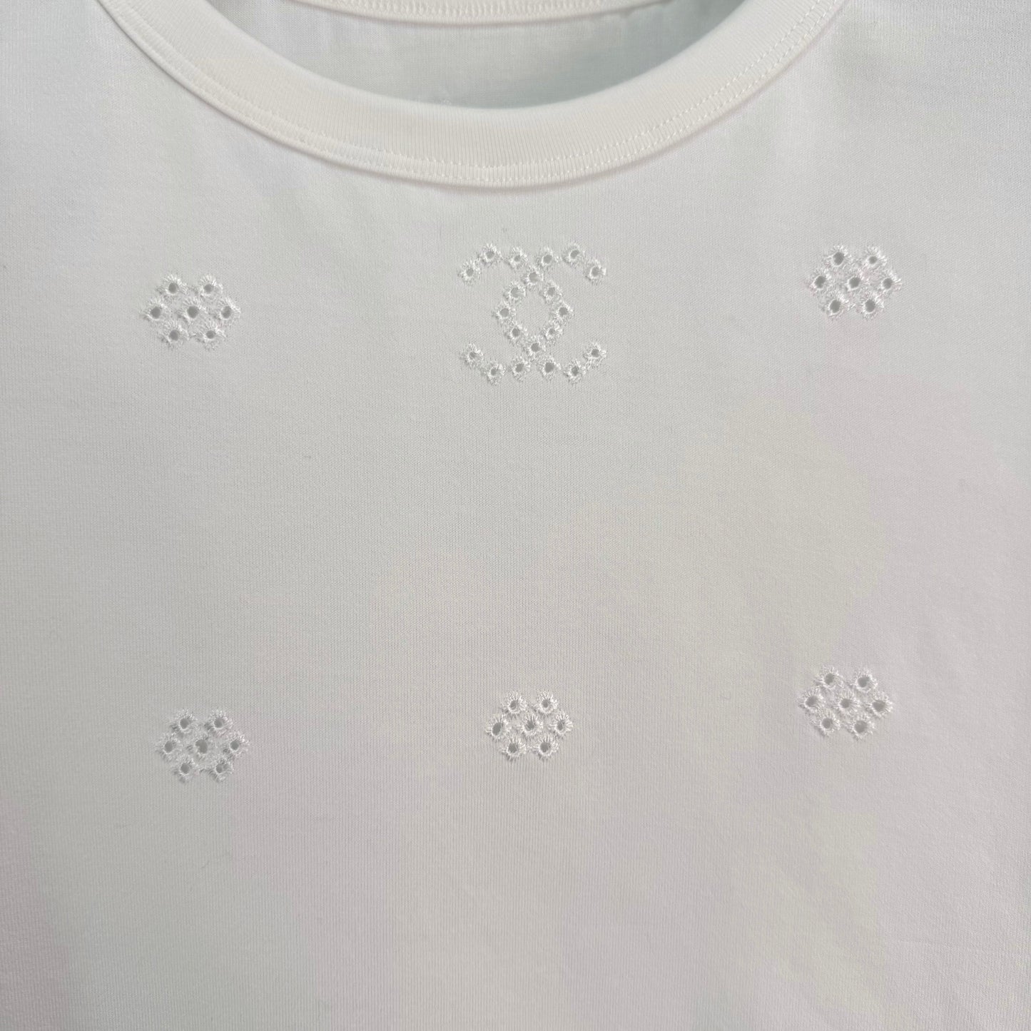 26SS NEW Short hollow embroidered T-shirt