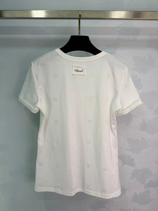 26SS NEW Hollow embroidered T-shirt