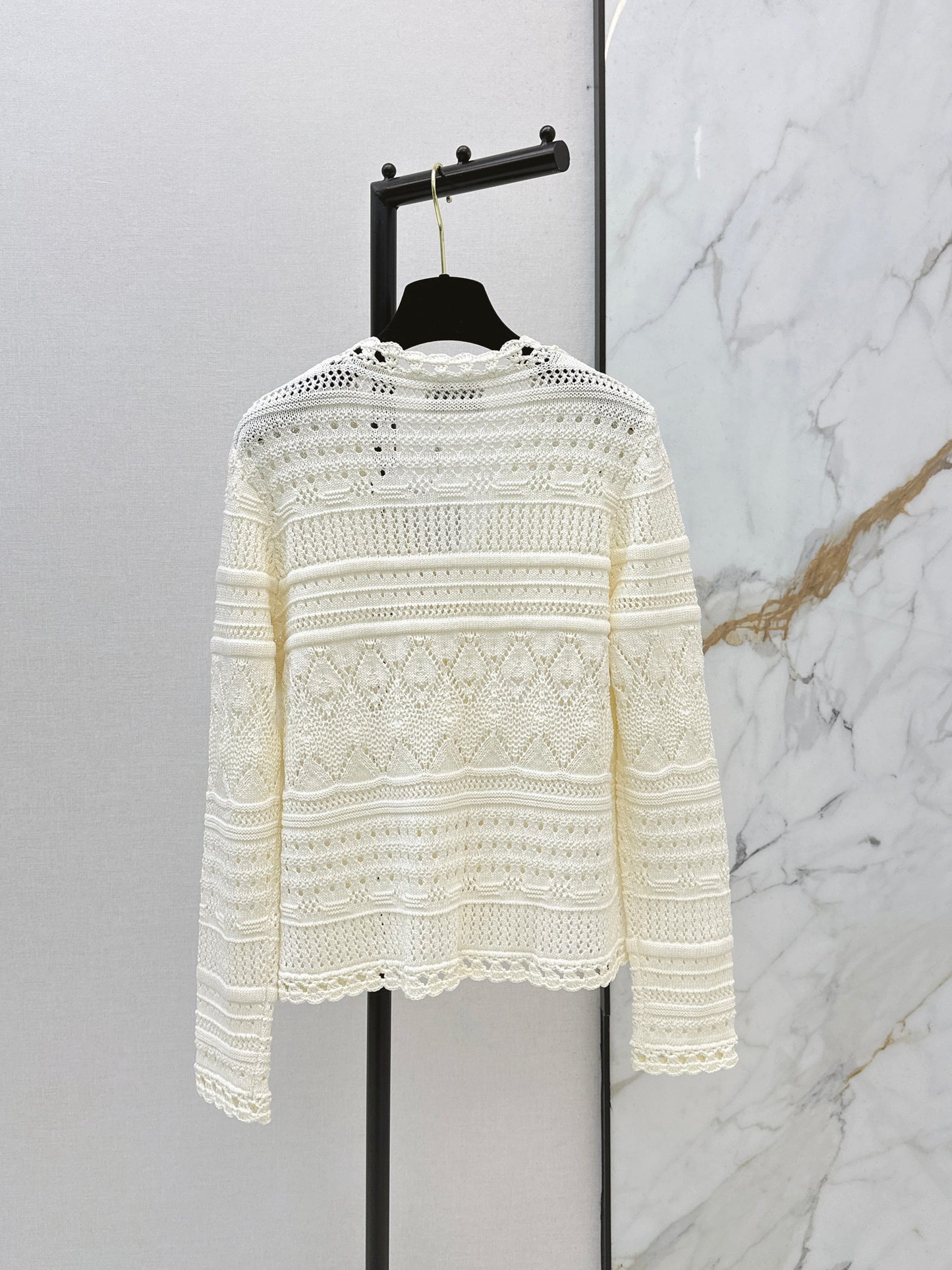26SS NEUES Coco Girl schweres Häkeldesign Cardigan