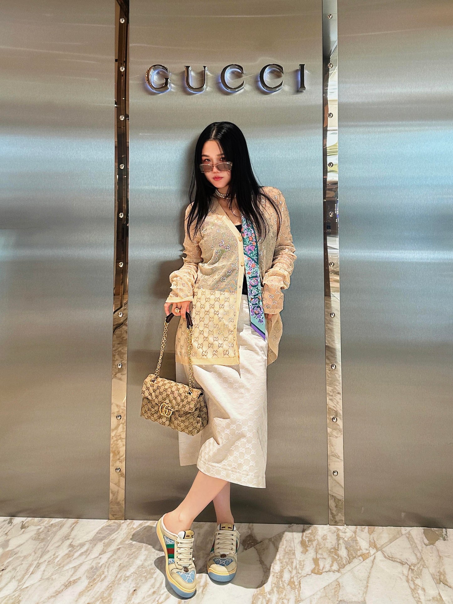 26SS NEW Hot rhinestone knitted V-neck cardigan