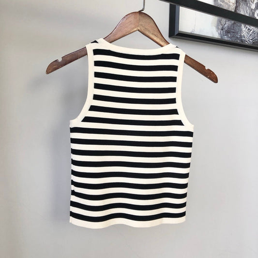 🔥HOT🔥Black and white striped vest