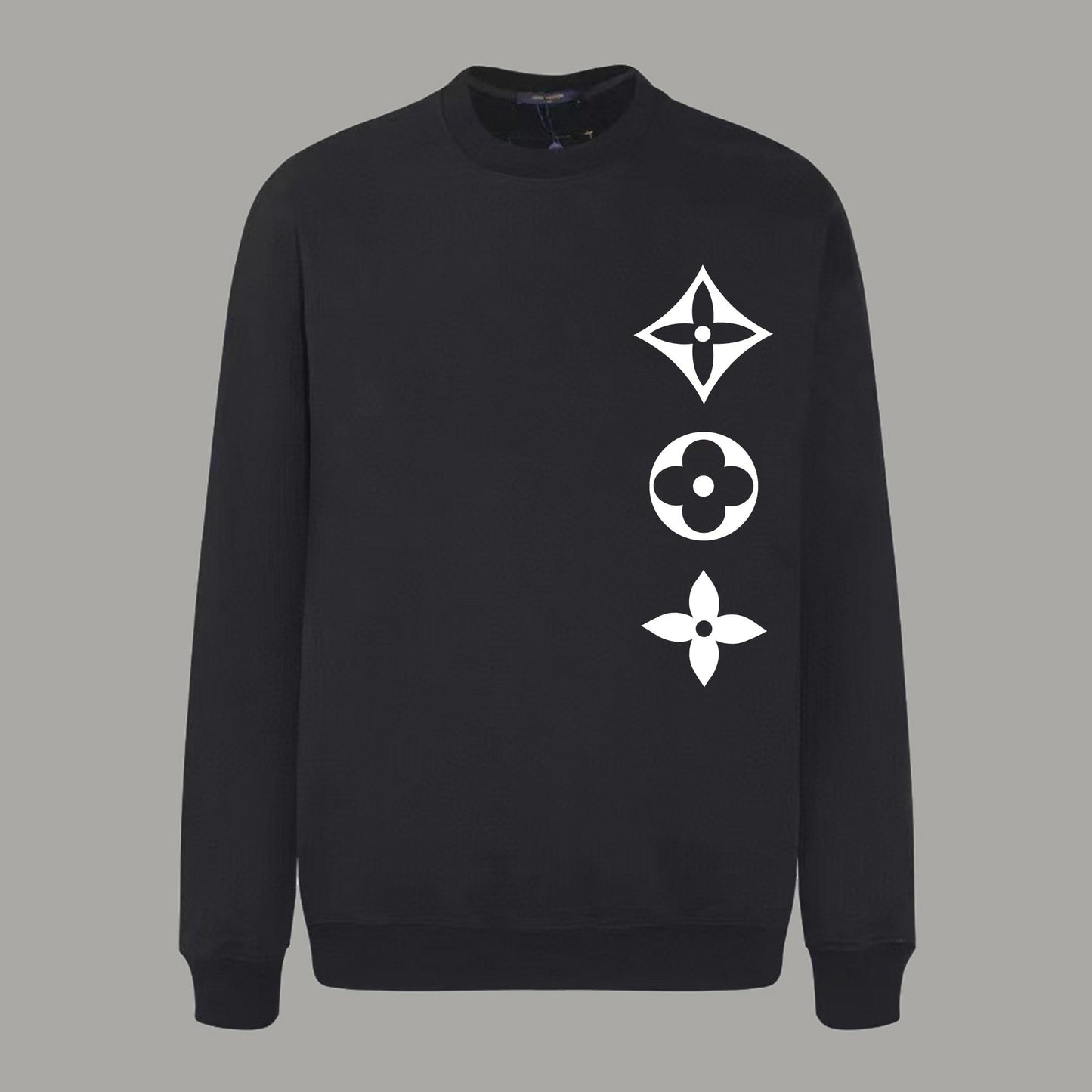 Neuer bedruckter Rundhals-Pullover für Herbst und Winter