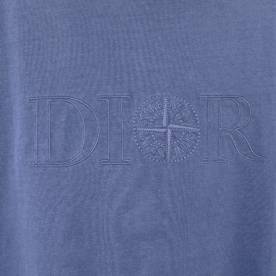 bestickte Monogramm-Kurzärmel