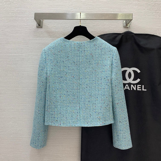 Lake blue Chanel style jacket