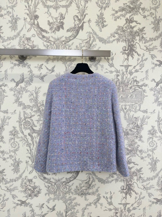 Light luxury lady temperament Chanel style tweed jacket