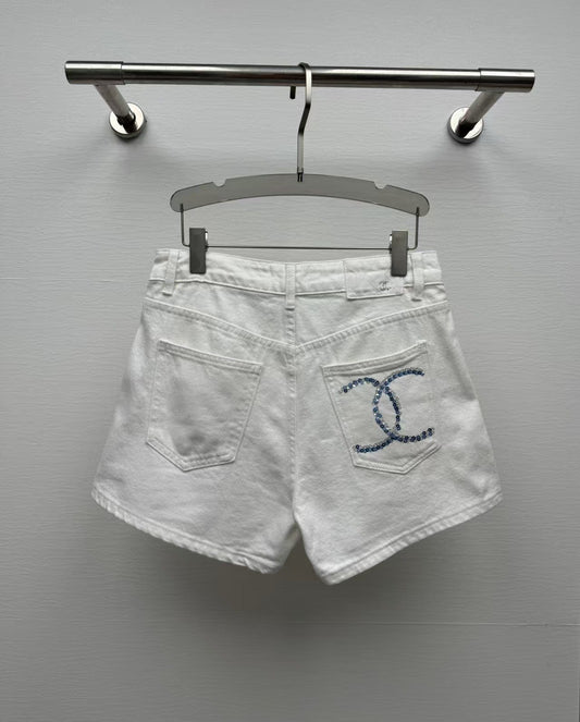 Bedruckte Jeansshorts