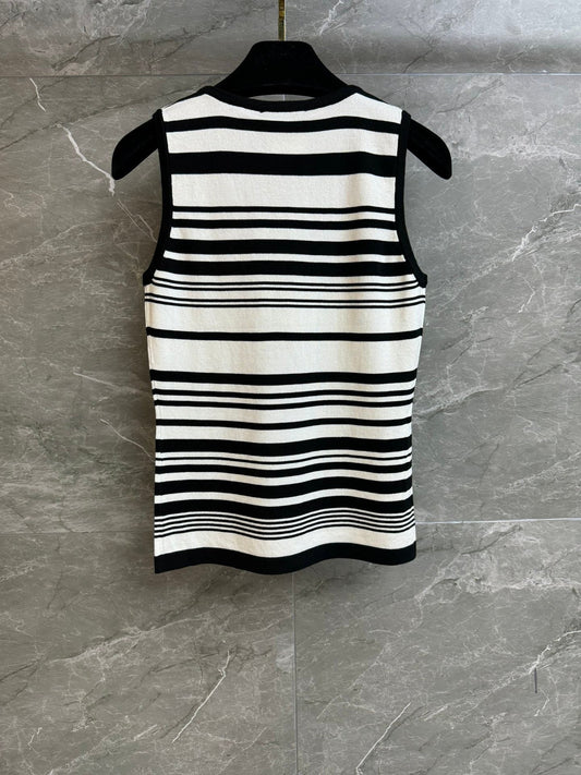 Black Striped Vest