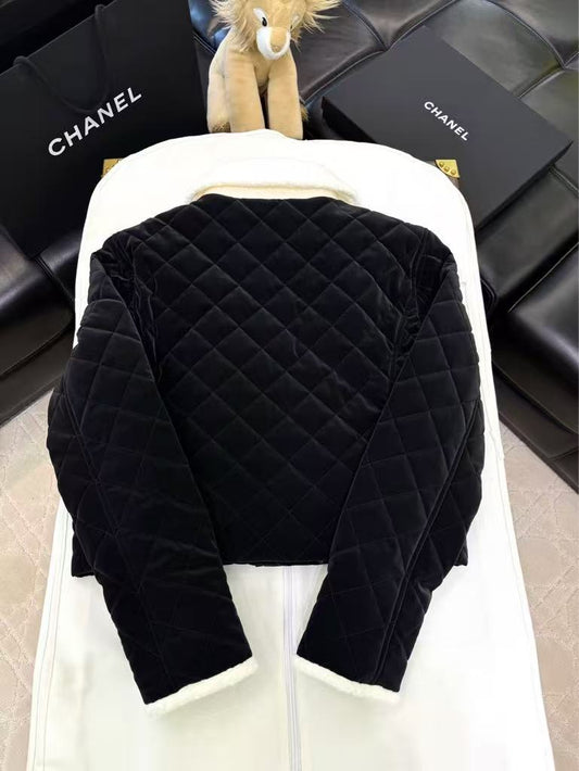 Lambswool short cotton jacket