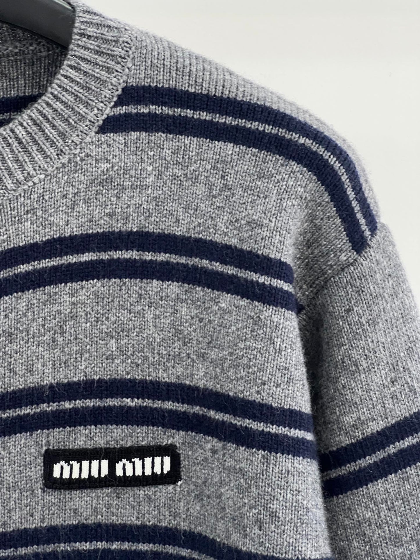 Striped Crew Neck Cardigan