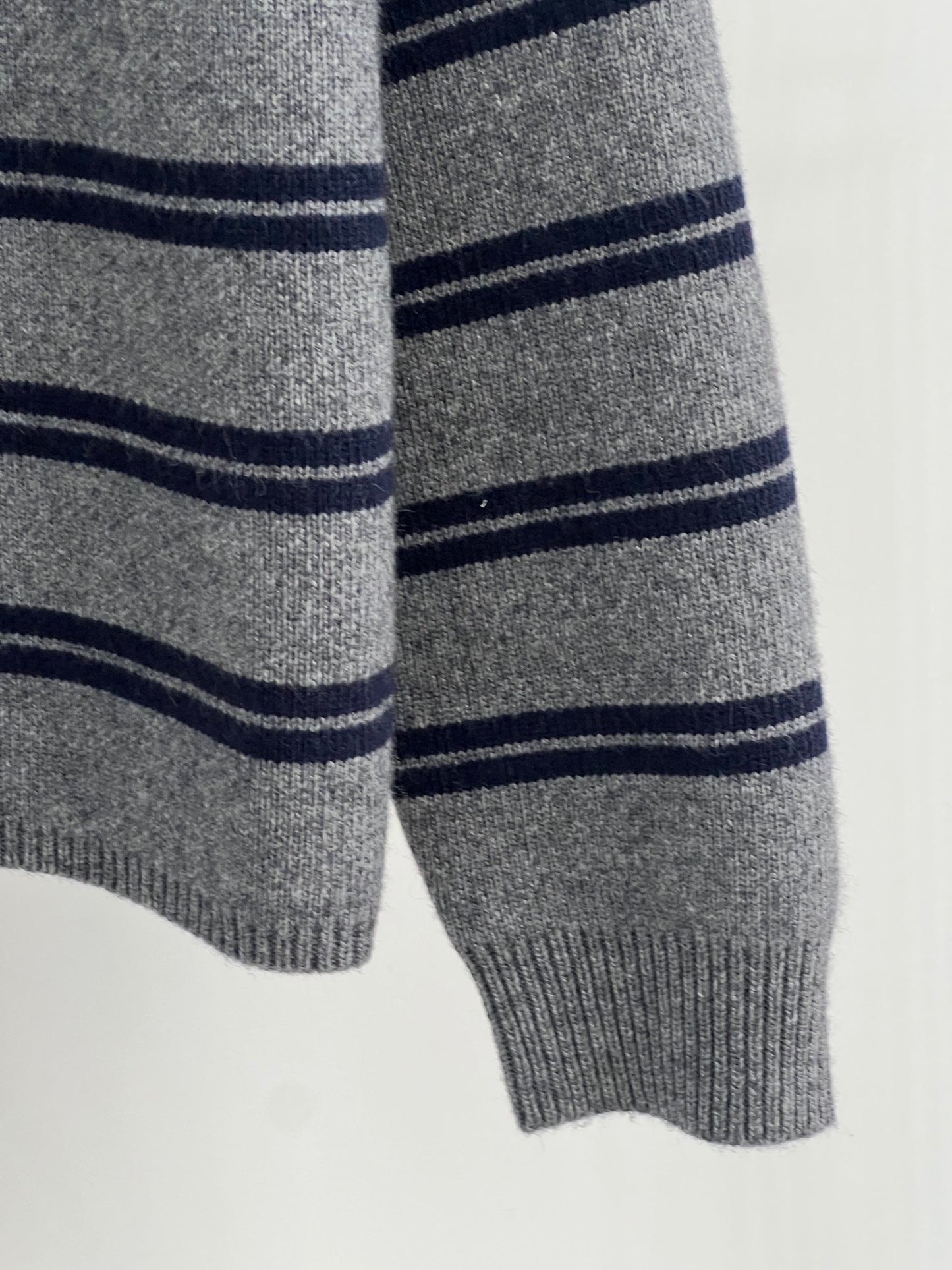 Striped Crew Neck Cardigan