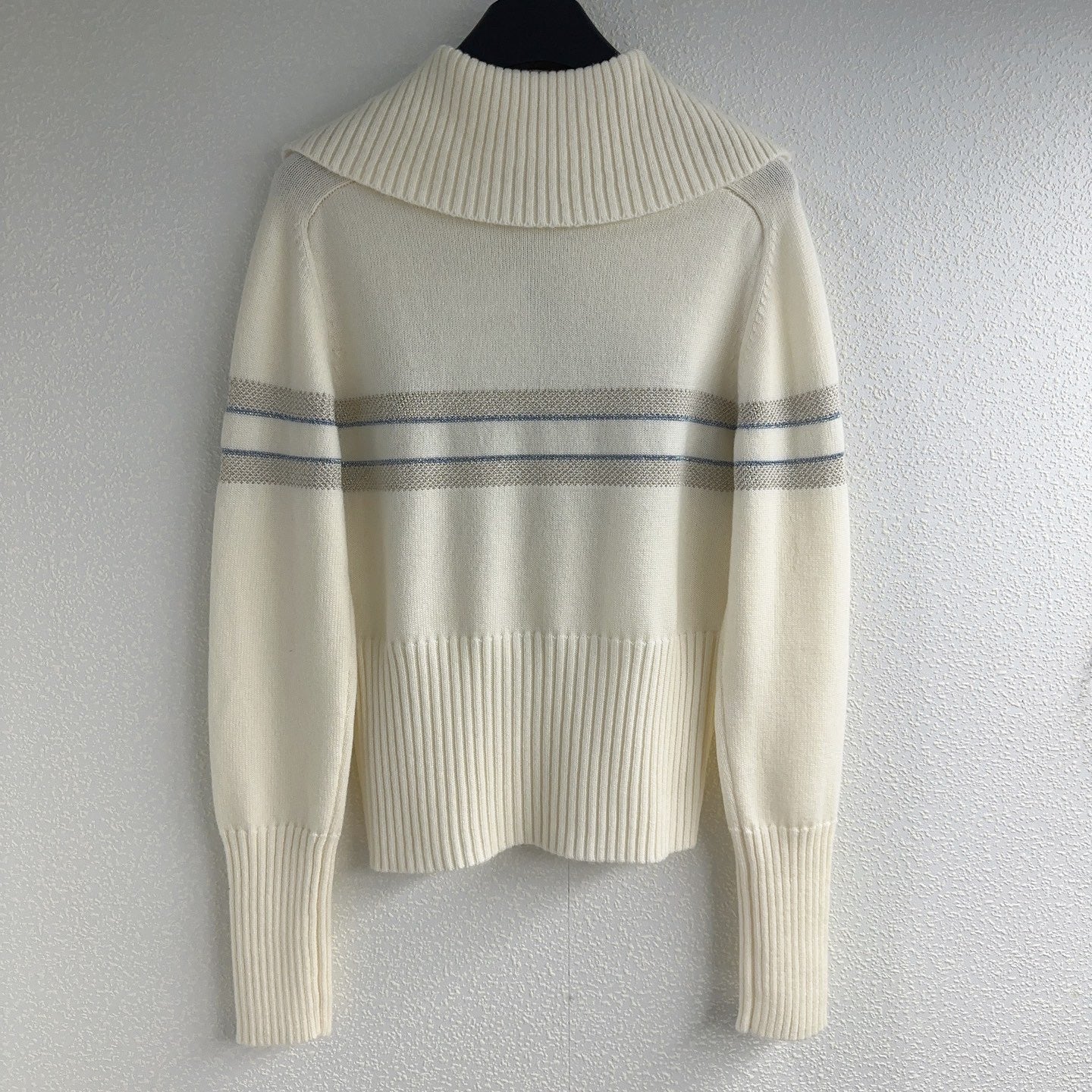 CD striped five-pointed star pullover sweater