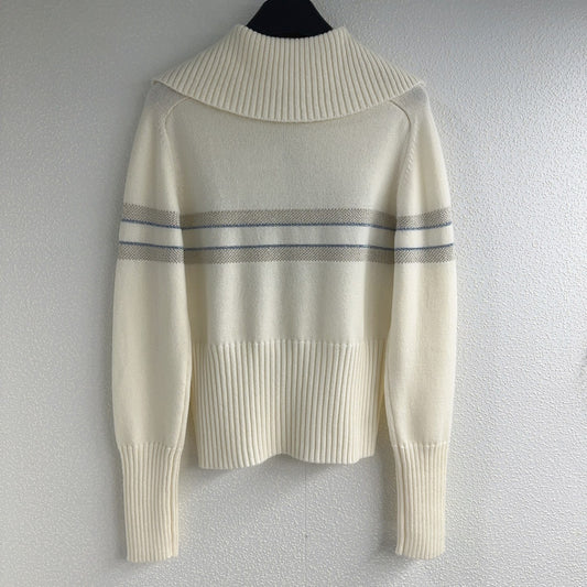 CD striped five-pointed star pullover sweater