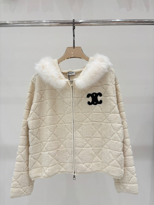 25 Early Autumn New Style Hooded Diamond Pattern Simple Knit Cardigan