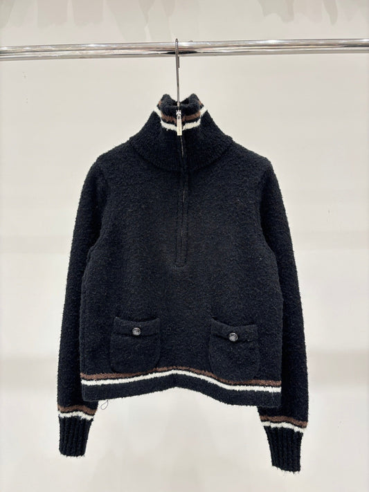 25 Early Autumn Half-Neck Knitted Long Sleeve