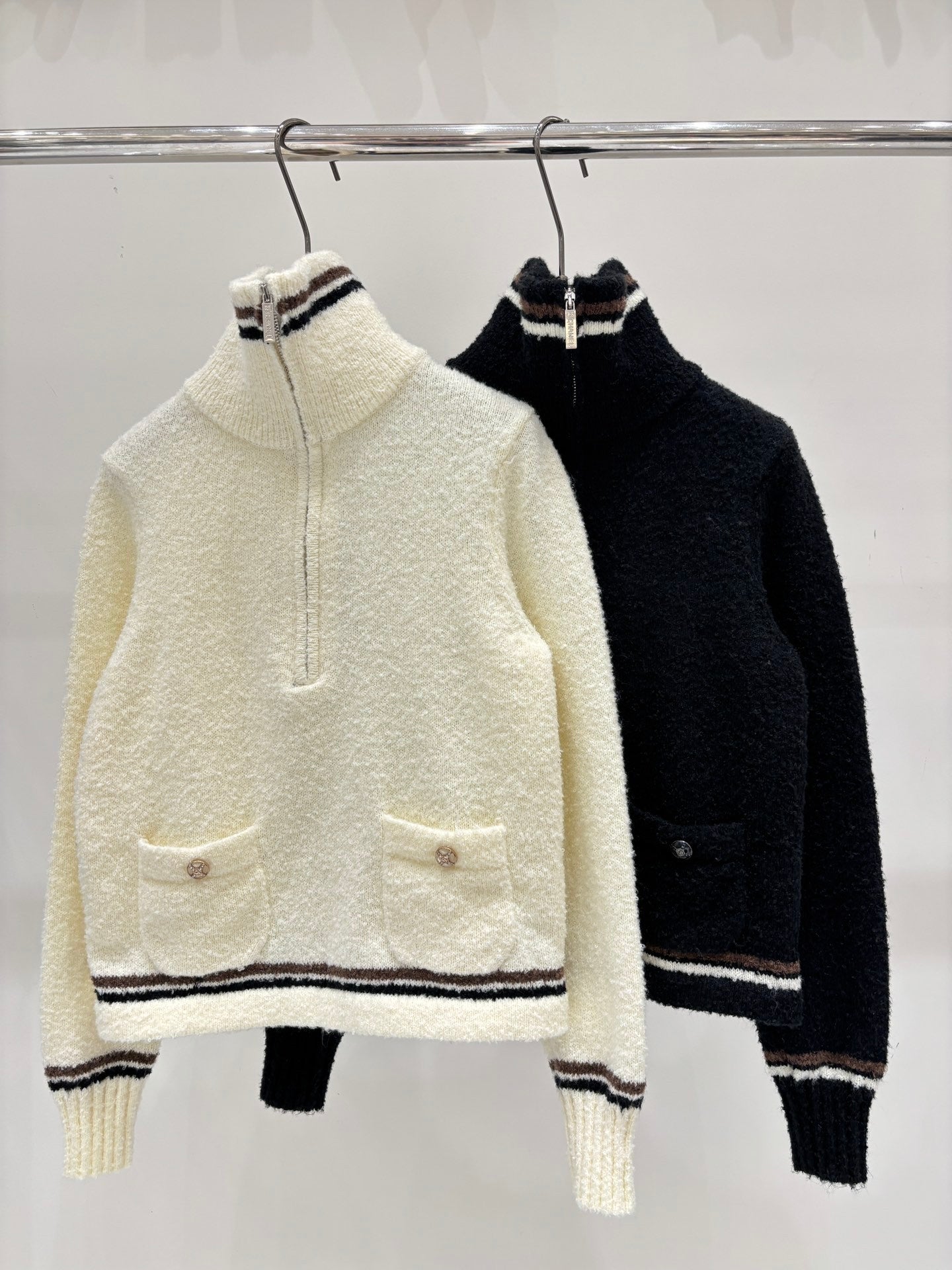 25 Early Autumn Half-Neck Knitted Long Sleeve