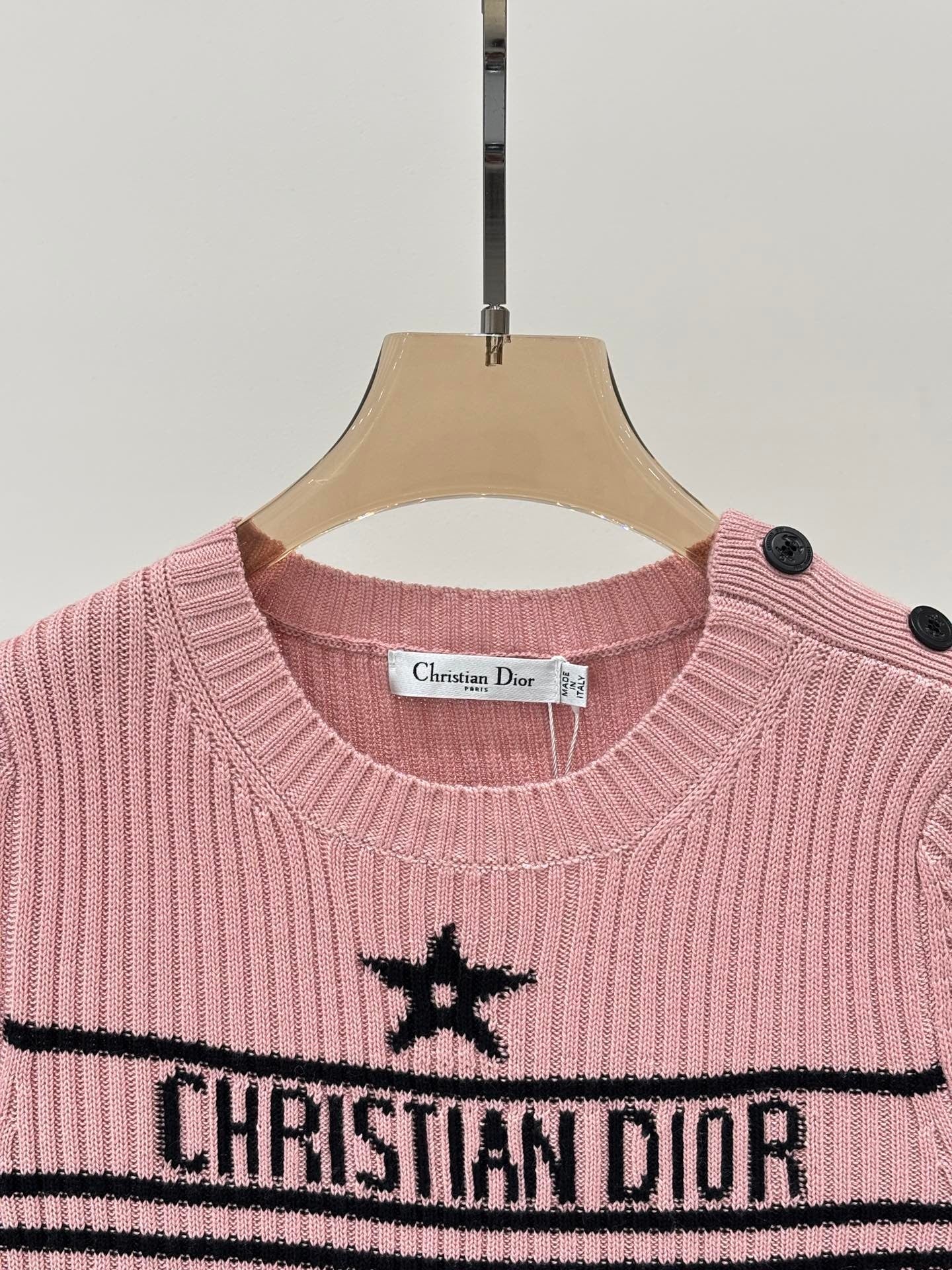 25 Early Autumn Five-Pointed Star Embroidered Knitted Long-Sleeved Top