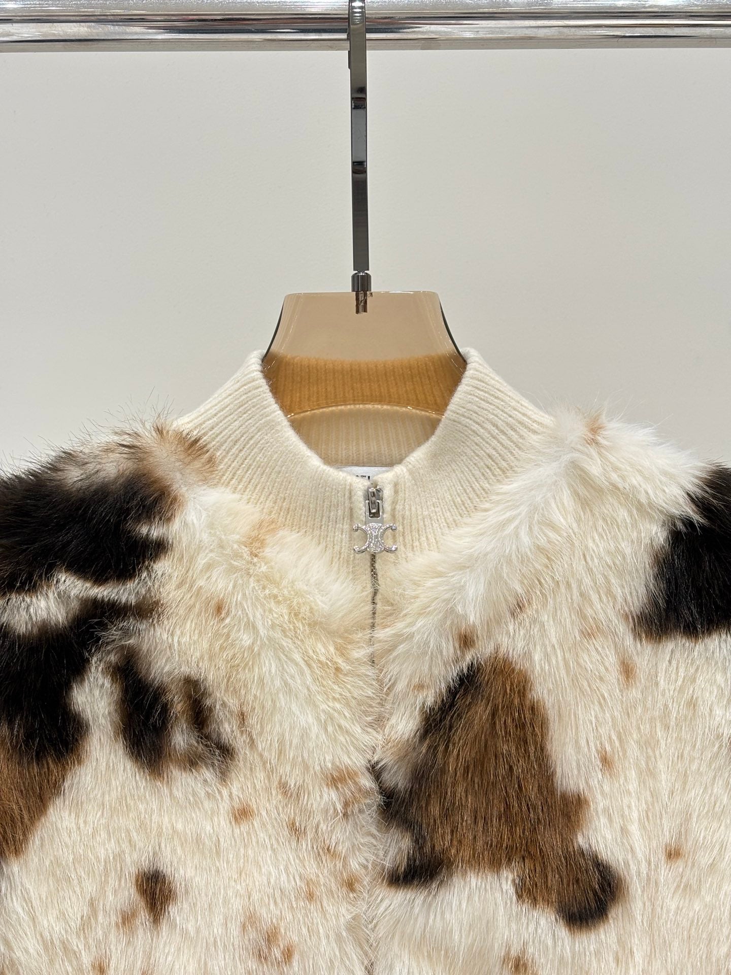 ❤️‍🔥Limited edition❤️‍🔥25FW new stand collar fox fur knitted cardigan