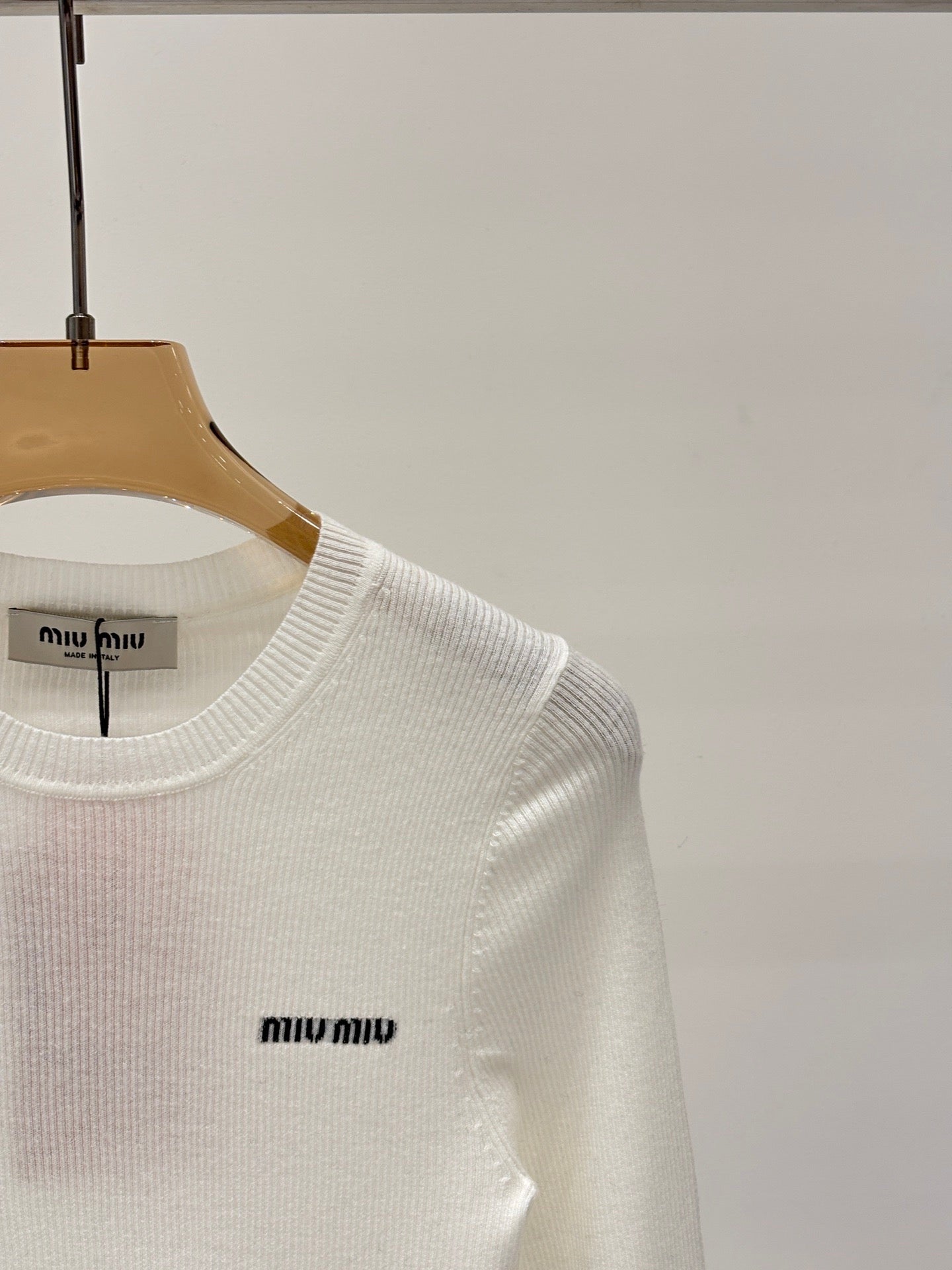 25FW round neck letter logo simple thin knitted long sleeves