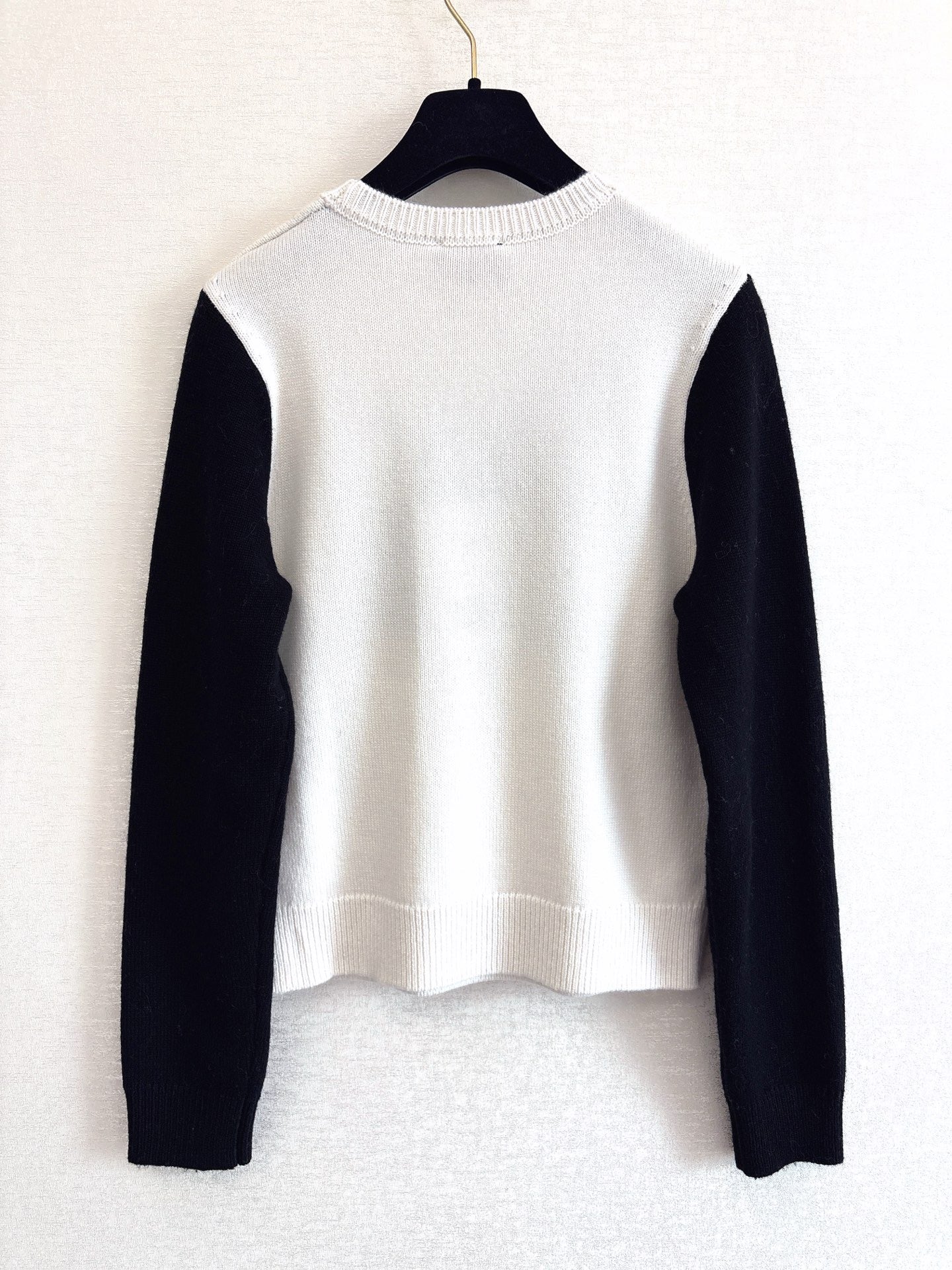 25FW fawn jacquard round neck knitted long sleeves