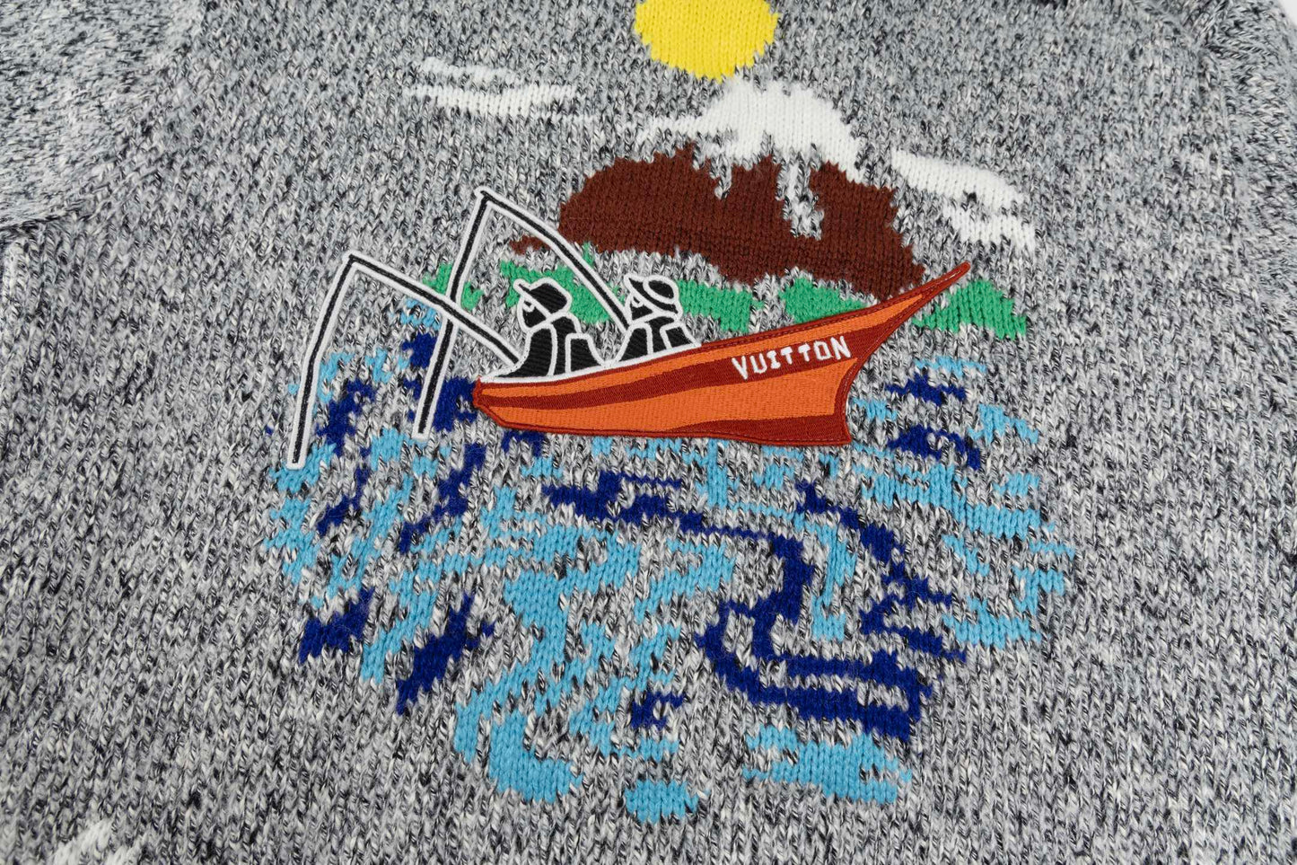 25FW gray fishing turtleneck zipper knitted cardigan