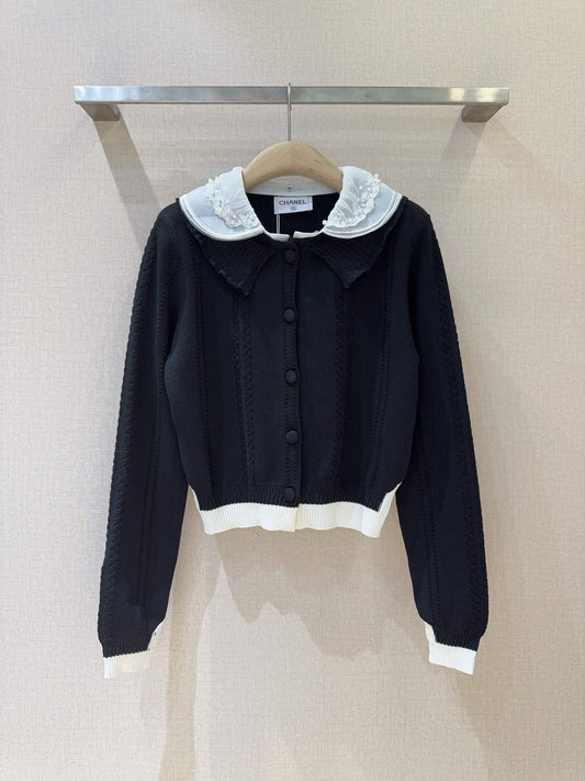 25FW Hot Selling Knitwear New Arrival, Classic Black and White Color Scheme, Super High-End