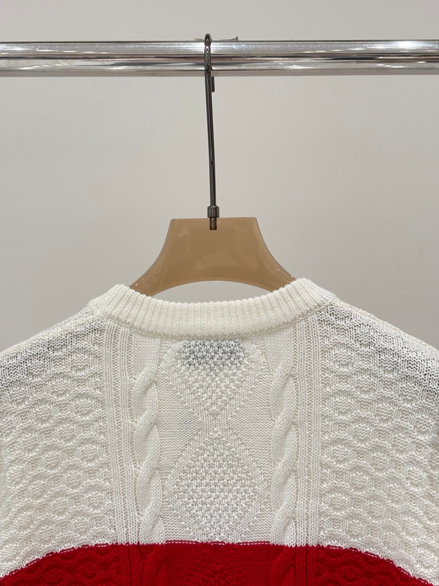 25FW New Red Patchwork Sweater