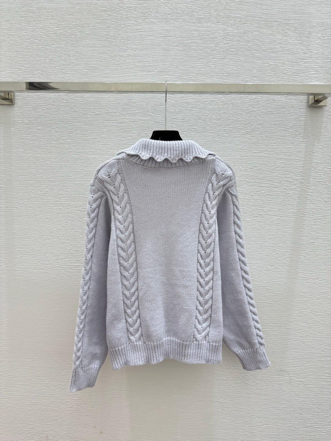 25FW New Style 3D Pattern Lapel Knit Sweater