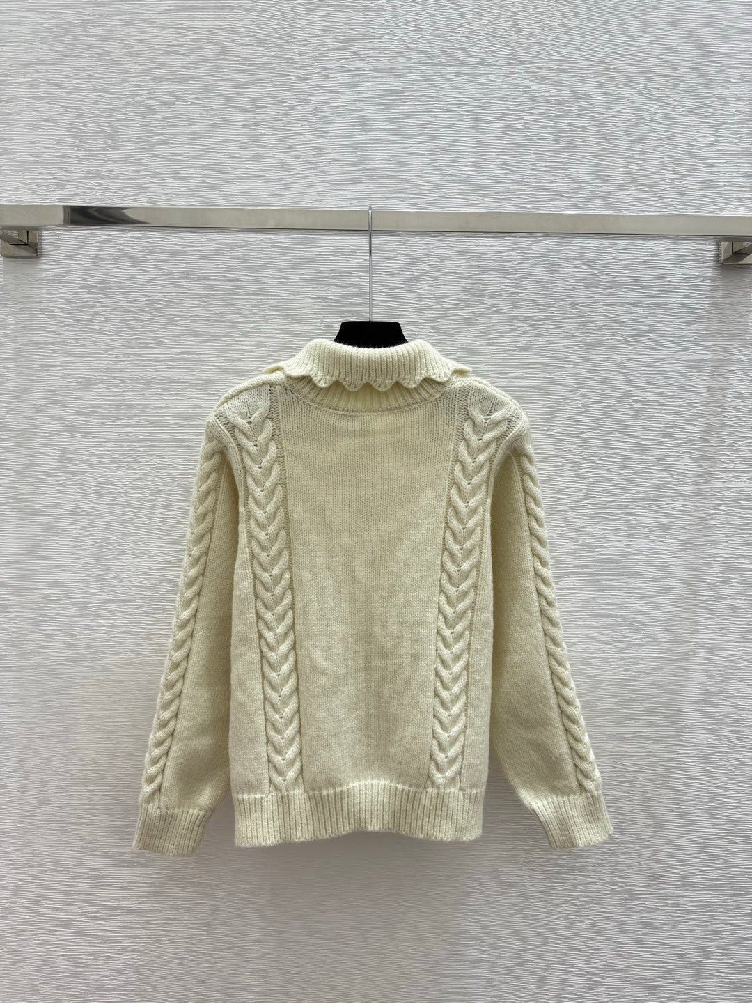 25FW New Style 3D Pattern Lapel Knit Sweater