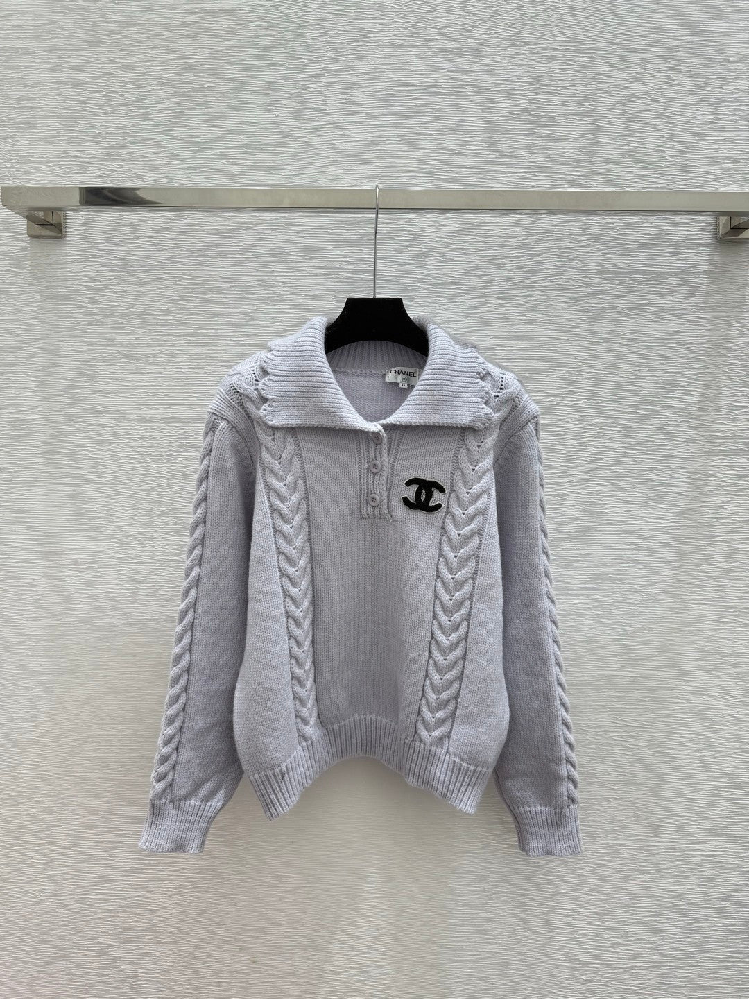25FW New Style 3D Pattern Lapel Knit Sweater