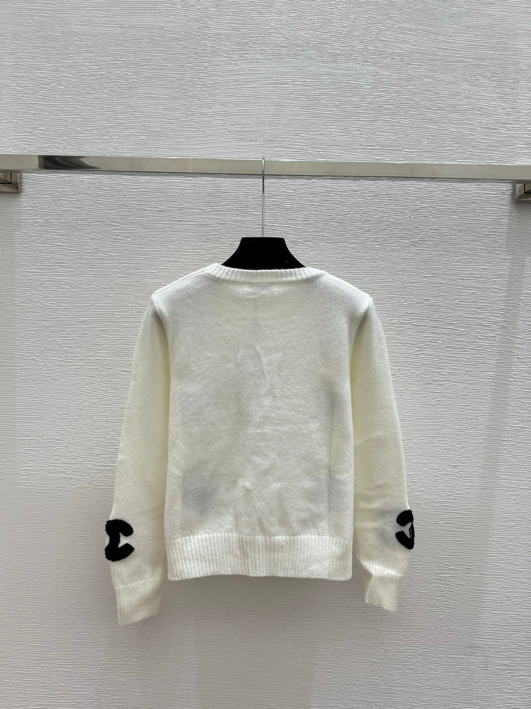 25FW New Letter Embroidered Crew Neck Sweater