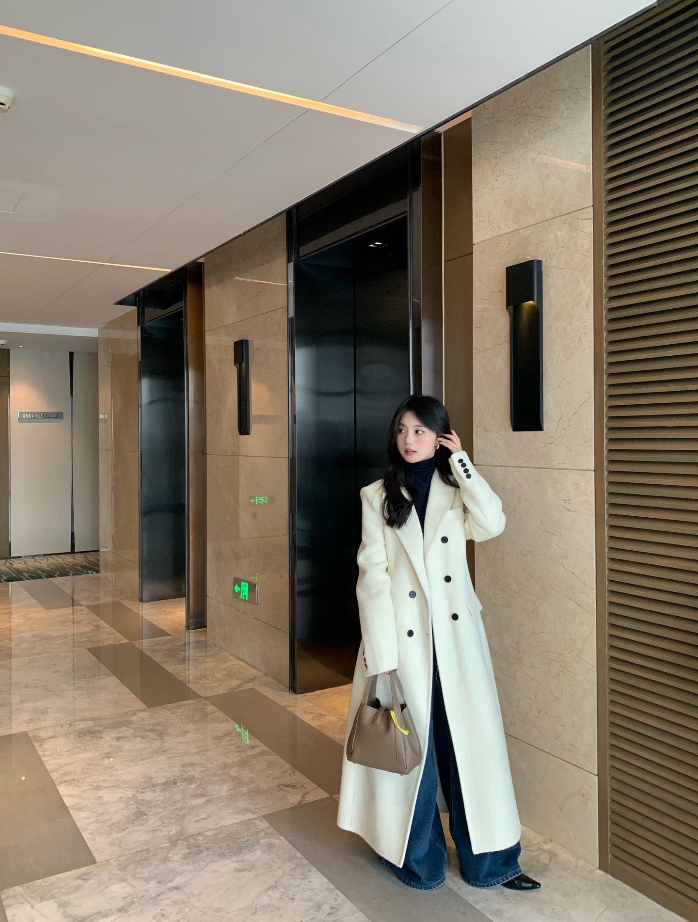 25FW NEW suit collar slim fit wool coat